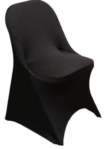 Black Spandex Folding Chair Cover - Rent - Simply Elegant Chair Covers