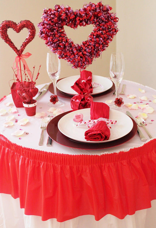 Plan a Romantic Valentine’s Party by Choosing Extraordinary Table Linens - Simply Elegant Chair Covers