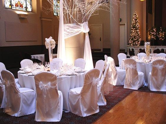 Great Ideas To Make Your Wedding Memorable Even With Small Budget - Simply Elegant Chair Covers