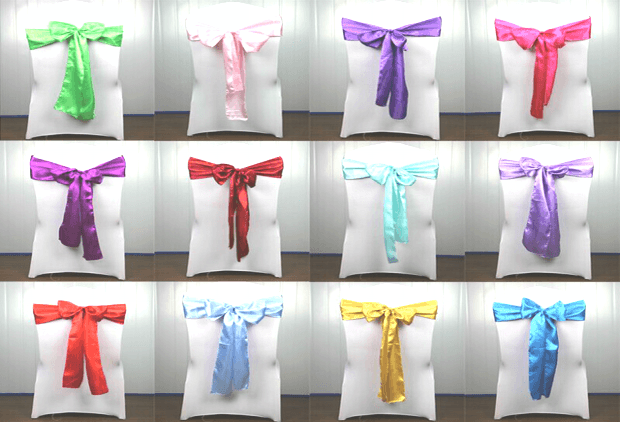 Satin Sashes Wholesale- For Decorating Your Wedding Venue with Vibrant Colors - Simply Elegant Chair Covers