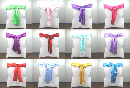 Satin Sashes Wholesale- For Decorating Your Wedding Venue with Vibrant Colors - Simply Elegant Chair Covers