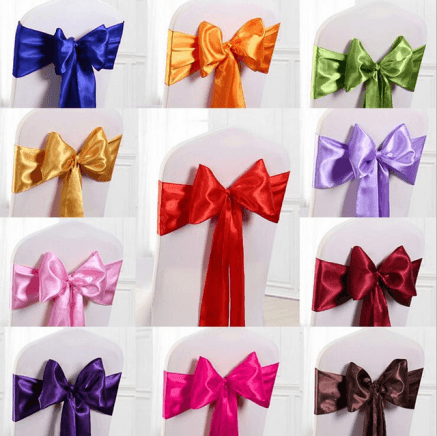 Satin Chair Sashes: 4 Different Ways To Use Them - Simply Elegant Chair Covers