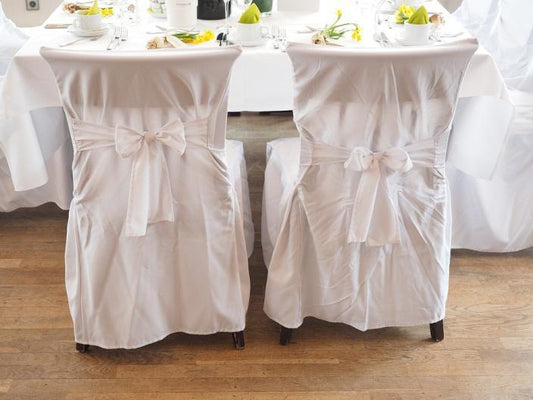 Adding Glamour To Your Wedding Venue With These Chair Covers And Sashes Ideas - Simply Elegant Chair Covers