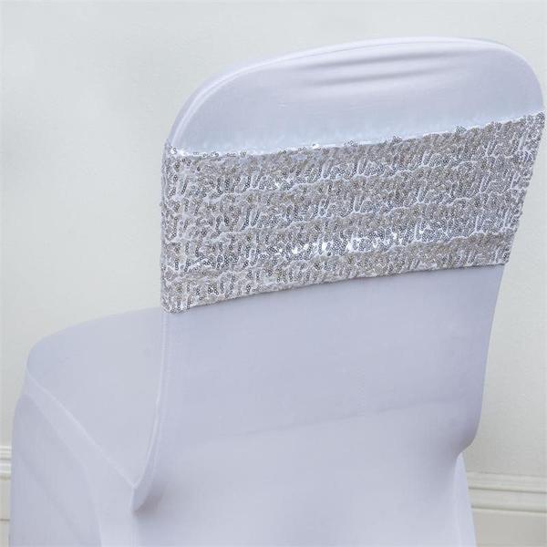 Chair Sash- Spandex Sequin - Simply Elegant Chair Covers