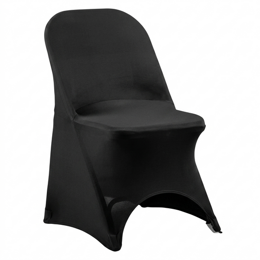 Black Spandex Folding Chair Cover - Rent