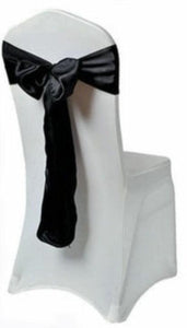 black satin sash