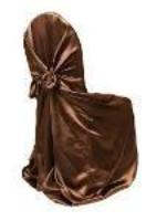 brown universal satin chair cover