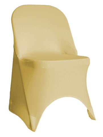 Champagne Spandex Folding Chair Cover - Rent