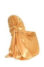 gold universal satin chair cover
