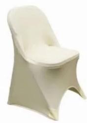 Ivory Spandex Folding Chair Cover - includes set up - Simply Elegant Chair Covers