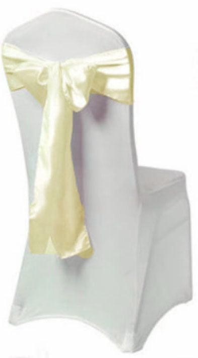 Ivory satin sash - Simply Elegant Chair Covers
