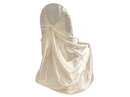 ivory satin universal chair cover