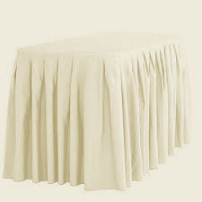 ivory table skirt