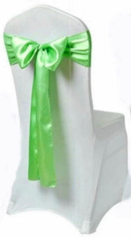 lime green satin sash