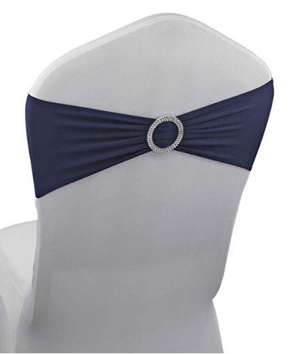Navy Blue Spandex Band - Simply Elegant Chair Covers