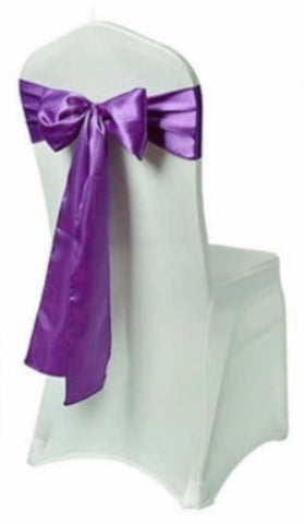 purple satin sash