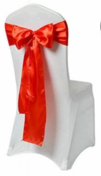 Red Satin Sash - Simply Elegant Chair Covers