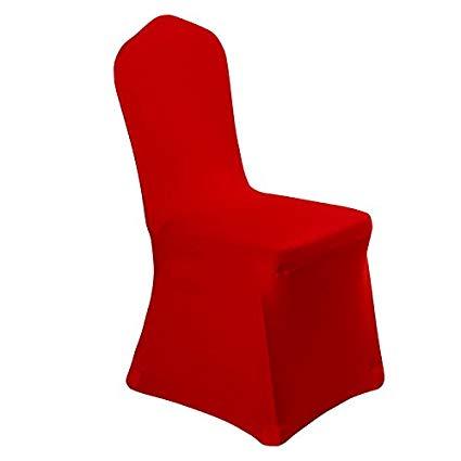 red spandex chair cover