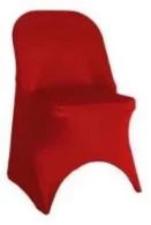 Red Spandex Folding Chair Cover - Rent