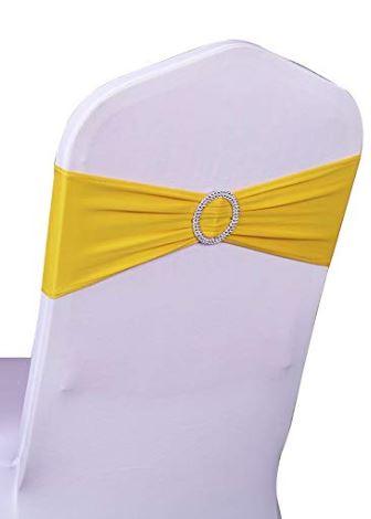 Yellow Spandex Band - Simply Elegant Chair Covers