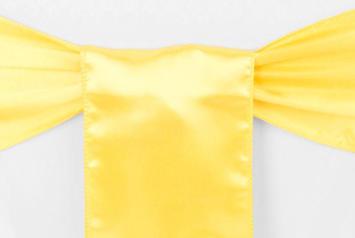 Canary Yellow Satin Sash - Simply Elegant Chair Covers