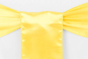 Canary Yellow Satin Sash